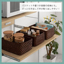 スライド棚付きゴミ箱上ラック〔幅80cm〕 レンジラック ゴミ箱上ラック スリム レンジ台 幅80 食器棚 おしゃれ キッチンボード ゴミ箱上棚 キッチン 収納 スライド棚 炊飯器 トースター ぼん家具