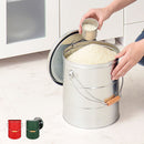 バケツ型米びつ〔5kgタイプ〕 米びつ 5kg 日本製 計量カップ付き 密閉 軽量 錆びに強い 防虫 頑丈 湿気 酸化防止 トタン製 米 OBAKETSU(オバケツ)