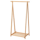 木製ハンガーラック〔幅100cm〕 木製ハンガーラック 天然木 棚付き 折りたたみ 衣類 収納 シンプル ロング コート ぼん家具