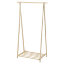 木製ハンガーラック〔幅100cm〕 木製ハンガーラック 天然木 棚付き 折りたたみ 衣類 収納 シンプル ロング コート ぼん家具