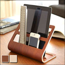 タブレット&リモコンラック スマホスタンド タブレットスタンド 卓上 スマホホルダー タブレットホルダー リモコンラック 木製 おしゃれ 机上 タブレット立て 山崎実業