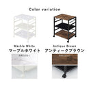 キャスター付きサイドワゴン プリンター台 キャスター付き 3段 可動棚 サイドワゴン 収納 スチール  木目調 大理石風 ぼん家具