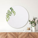 ウォールミラー〔円型〕 鏡 壁掛け ウォールミラー 丸 ノンフレーム 姿見 飛散防止 ラウンドミラー 約 幅60cm 玄関鏡 フレームレス 化粧 鏡台 韓国風 丸形ミラー 大きめ 円形 ぼん家具