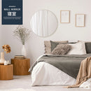 ウォールミラー〔円型〕 鏡 壁掛け ウォールミラー 丸 ノンフレーム 姿見 飛散防止 ラウンドミラー 約 幅60cm 玄関鏡 フレームレス 化粧 鏡台 韓国風 丸形ミラー 大きめ 円形 ぼん家具