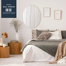 ウォールミラー〔楕円型〕 鏡 壁掛け ウォールミラー 丸 ノンフレーム 姿見 飛散防止 オーバルミラー 約 幅70 55 玄関鏡 フレームレス 化粧 鏡台 韓国風 丸形ミラー 楕円形 ぼん家具