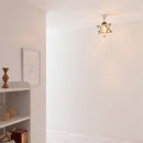 シーリングライト 1灯 星型 シーリングライト 小型シーリングライト 天井照明 星 1灯 ガラス 真鍮 角度調節 キッチンライト 内玄関 キッチン照明 アンティーク noji ノジー ぼん家具