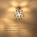 シーリングライト 1灯 星型 シーリングライト 小型シーリングライト 天井照明 星 1灯 ガラス 真鍮 角度調節 キッチンライト 内玄関 キッチン照明 アンティーク noji ノジー ぼん家具