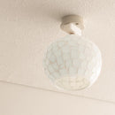 シーリングライト 1灯 ステンドグラス風 シーリングライト 小型シーリングライト 天井照明 丸型 1灯 モザイク ガラス キッチンライト 内玄関 キッチン照明 モロッカン調 アンティーク 華やか ぼん家具