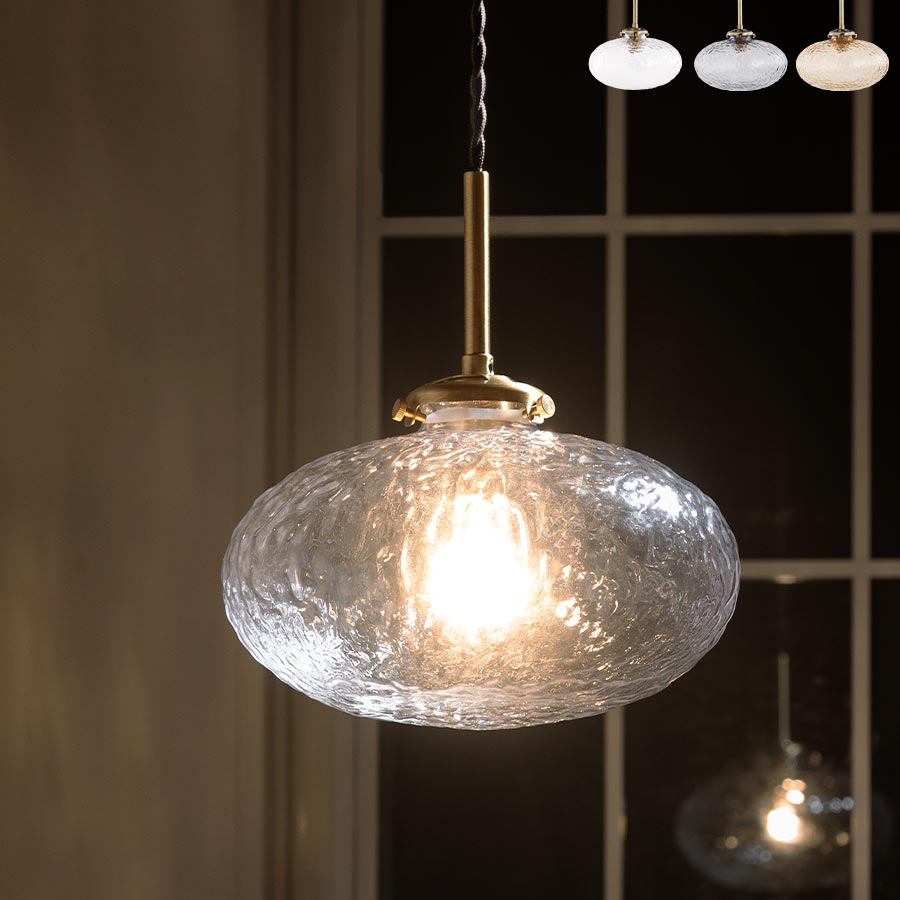 ゆらめき ガラス製 ペンダントライト 照明 ライト おしゃれ noji