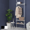 つっぱり式ラック ランドリーラック 突っ張り 約幅50~80cm スリムサイズ 洗濯機ラック 収納 棚 おしゃれ ハンガー 伸縮 隙間 縦型 洗濯機上 省スペース 引っ掛け棒付き ぼん家具