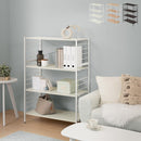 ユニットラック〔4段ラック本体〕 オープンラック 4段 可動棚 シェルフ 収納棚 木製 スチール リビング 北欧 ぼん家具