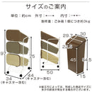 3分別キャスター付ダストボックス ゴミ箱 ダストボックス おしゃれ 分別 スリム 縦型 ごみ箱 シンプル 分別ごみ箱 分別ゴミ箱 キャスター付 キッチン リビング インテリア 収納用具 3段 ぼん家具