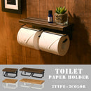 トイレットペーパーホルダー〔1連・2連〕 トイレットペーパーホルダー ペーパーホルダー おしゃれ 棚付き DIY シンプル トイレ収納 紙巻器 コンパクト 壁掛け 天板 飾り棚 スリム 北欧 ぼん家具
