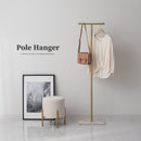 ポールハンガー ハンガーラック 高さ調整 洋服掛け ポールハンガー スリム 省スペース パイプハンガー 洗濯物干し 物干しラック 室内 組立簡単 T字 約 幅40 高さ150 ぼん家具