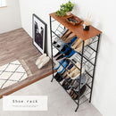 天板付きシューズラック 5段 シューズラック 下駄箱 靴箱 スリム 玄関収納 靴収納 省スペース 靴棚 薄型 狭い玄関 靴ラック 5段 くつ箱 おしゃれ シューズボックス 扉なし ぼん家具