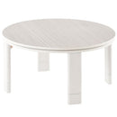 薄型ヒーター折れ脚こたつ〔円形直径70cm〕 こたつ コタツ おしゃれ こたつテーブル 大理石風 モルタル調 北欧 70 丸 リビングこたつ 家具調こたつ 継ぎ脚 折りたたみ ヒーター 薄型 ぼん家具