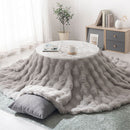 薄型ヒーター折れ脚こたつ〔円形直径70cm〕 こたつ コタツ おしゃれ こたつテーブル 大理石風 モルタル調 北欧 70 丸 リビングこたつ 家具調こたつ 継ぎ脚 折りたたみ ヒーター 薄型 ぼん家具