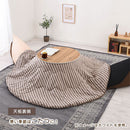 薄型ヒーター折れ脚こたつ〔円形直径70cm〕 こたつ コタツ おしゃれ こたつテーブル 大理石風 モルタル調 北欧 70 丸 リビングこたつ 家具調こたつ 継ぎ脚 折りたたみ ヒーター 薄型 ぼん家具