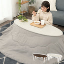 天然木・折れ脚こたつ〔楕円形120cm〕 こたつ コタツ 炬燵 テーブル 本体 座卓 楕円 120 折れ脚 カジュアルこたつ 和室 リビング 北欧 おしゃれ ぼん家具