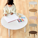 キッズテーブル〔丸型直径65cm〕 キッズテーブル キッズデスク お絵描き 折りたたみテーブル 円形 丸型 木製 ローテーブル おしゃれ 軽量 子供用 スリム コンパクト 約 直径65 高さ30cm ぼん家具