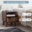 引き出し付きサイドテーブル サイドテーブル ベッドサイドテーブル ナイトテーブル 収納 引き出し ソファ テーブル ミニテーブル ソファーテーブル サイドチェスト A4 茶色 白 ぼん家具
