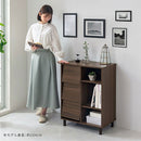 キャビネット〔Eタイプ〕 キャビネット 3段 可動棚 サイドボード 収納棚 リビング 引き出し 北欧 A4 ぼん家具