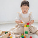 デザインつみき 積木 つみき 木のおもちゃ 木製おもちゃ オモチャ 1.5歳 1歳半 2歳 3歳 4歳 5歳 6歳 タイヤ付き木箱 収納 音が鳴る 男の子 女の子 ジェニ