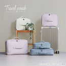 トラベルポーチ〔M〕 トラベルポーチ 旅行用圧縮袋 旅行用ポーチ 圧縮ポーチ Mサイズ 衣類 おむつ バッグインバッグ 収納 仕分け ファスナー 旅行 出張 防災 ぼん家具