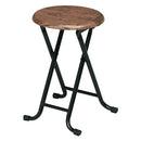 折りたたみ式スツール〔木目柄〕 オフィスチェア デスクチェア 折りたたみチェア チェア 折りたたみ椅子 軽量 持ち運び コンパクト 椅子 丸 折りたたみ 作業用 イス パイプ椅子 ぼん家具