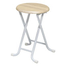 折りたたみ式スツール〔木目柄〕 オフィスチェア デスクチェア 折りたたみチェア チェア 折りたたみ椅子 軽量 持ち運び コンパクト 椅子 丸 折りたたみ 作業用 イス パイプ椅子 ぼん家具