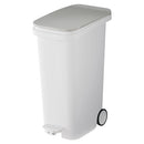ペダルダストボックス31L リス スムース ゴミ箱 キッチン 45リットル袋対応 ふた付き キャスター 分別 ダンパー付き レジ袋 スリム 容量約30L 白 黒 銀色 茶色 おしゃれ ぼん家具