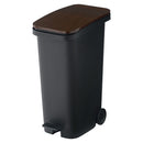 ペダルダストボックス31L リス スムース ゴミ箱 キッチン 45リットル袋対応 ふた付き キャスター 分別 ダンパー付き レジ袋 スリム 容量約30L 白 黒 銀色 茶色 おしゃれ ぼん家具