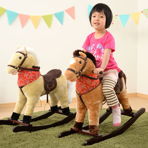 ぼん家具 乗れるぬいぐるみ ウマ おしゃれ ベビー キッズ おもちゃ