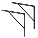 シェルフブラケット Mサイズ〔18×18cm〕 L型 棚受け 2本セット ネジ付き ブラケット 取り付け ウォールシェルフ ラック スチール DIY 壁面収納 ぼん家具