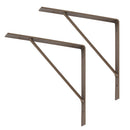 シェルフブラケット Mサイズ〔18×18cm〕 L型 棚受け 2本セット ネジ付き ブラケット 取り付け ウォールシェルフ ラック スチール DIY 壁面収納 ぼん家具