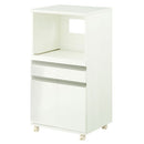 レンジ台〔幅54cm〕 レンジボード スライド棚 可動棚 引き出し コンセント キャスター 扉付き 食器棚 収納 ぼん家具