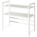 伸縮キッチンラック〔2段〕 キッチンラック キッチン 収納 レンジラック 冷蔵庫ラック スリム おしゃれ 2段 上置き 伸縮 コンパクト 可動棚 スチール 炊飯器 トースター 調味料 ぼん家具