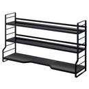 コンロ奥ラック〔3段タイプ〕 TOWER 山崎実業 調味料ラック コンロ奥ラック 調理器具 コンロ奥 コンロ横 収納 隙間 すき間 すきま スパイスラック 調味料スタンド 3段 おしゃれ 山崎実業