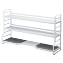 コンロ奥ラック〔3段タイプ〕 TOWER 山崎実業 調味料ラック コンロ奥ラック 調理器具 コンロ奥 コンロ横 収納 隙間 すき間 すきま スパイスラック 調味料スタンド 3段 おしゃれ 山崎実業