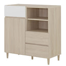 キャビネット キャビネット 収納 北欧モダン おしゃれ 木製 本棚 扉付き 引き出し 漫画 コミック 脚付き リビング インテリア ディスプレイラック オープンラック 佐藤産業