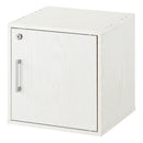 鍵付きキューブボックス収納〔幅35cm・深型〕 キューブボックス 扉付き 鍵付き カラーボックス 2段 1段 引き出し 収納ボックス a4 収納棚 おしゃれ 木製 ボックス 棚 cd dvd 本棚 約 幅35cm キューブラック ぼん家具