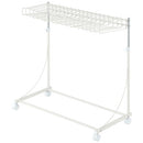 スラックスハンガー〔1段ワイド〕 ハンガーラック スラックスハンガー キャスター付き 約 かけ幅27cm 高さ 伸縮 1段 スラックス ハンガー ラック ズボン スラックス掛け スラックス収納 ぼん家具