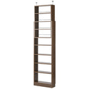 つっぱり式壁面収納ラック 本体〔薄型〕幅60cm×奥行26cm 本棚 突っ張りラック 大容量 収納棚 スリム おしゃれ オープンラック ブックシェルフ 薄型 漫画 収納 cd dvd 幅60 壁面 9段 ぼん家具