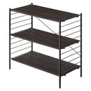 ユニットラック〔3段ラック本体〕 オープンラック 3段 可動棚 シェルフ 収納棚 木製 スチール リビング 北欧 ぼん家具