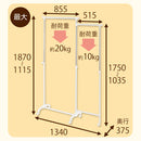 3WAYハンガーラック ハンガーラック キャスター付き スリム 押入れ パイプハンガー ダブル 洋服掛け 大容量 パイプ 二段 折りたたみ 伸縮 コンパクト スチール ズボン 収納 おしゃれ ぼん家具