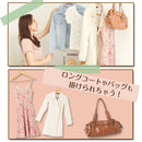 3WAYハンガーラック ハンガーラック キャスター付き スリム 押入れ パイプハンガー ダブル 洋服掛け 大容量 パイプ 二段 折りたたみ 伸縮 コンパクト スチール ズボン 収納 おしゃれ ぼん家具