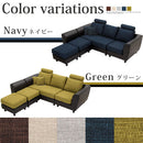 ヘッドレスト付きカウチソファ〔3人掛け〕 ソファー カウチソファ 3人掛け 4人掛け シェーズロング コーナーソファ l字 おしゃれ 北欧 大型 ダイニングソファ オットマン 合皮 ぼん家具