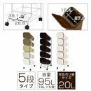 5分別キャスター付ダストボックス ゴミ箱 ダストボックス おしゃれ 分別 スリム 縦型 ごみ箱 シンプル 分別ごみ箱 分別ゴミ箱 キャスター付 キッチン リビング インテリア 収納用具 5段 ぼん家具