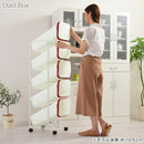 5分別キャスター付ダストボックス ゴミ箱 ダストボックス おしゃれ 分別 スリム 縦型 ごみ箱 シンプル 分別ごみ箱 分別ゴミ箱 キャスター付 キッチン リビング インテリア 収納用具 5段 ぼん家具