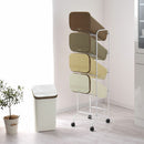 5分別キャスター付ダストボックス ゴミ箱 ダストボックス おしゃれ 分別 スリム 縦型 ごみ箱 シンプル 分別ごみ箱 分別ゴミ箱 キャスター付 キッチン リビング インテリア 収納用具 5段 ぼん家具